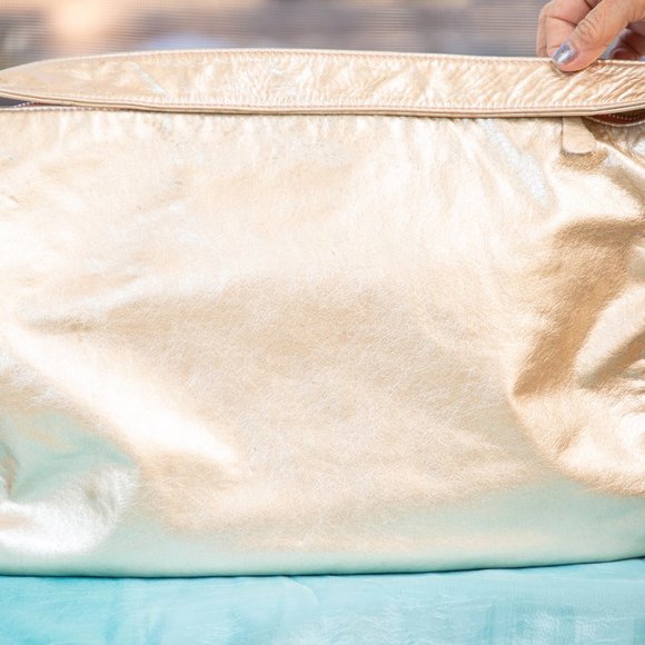 Lauren Merkin champagne color large handbag - Picture 3 of 6